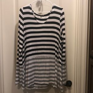 Long Sleeve Striped Tunic